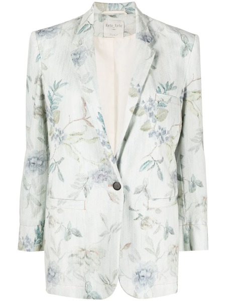 Forte Forte Floral-print Single-breasted Blazer - Neutrals 