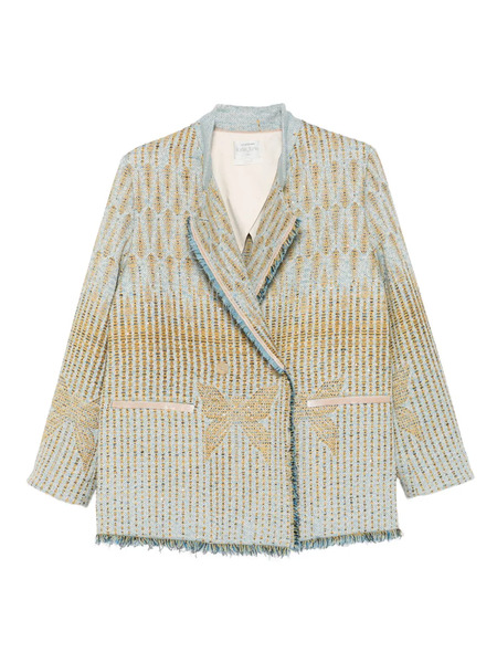  Forte Forte Fringed-edges Blazer - Nuage 