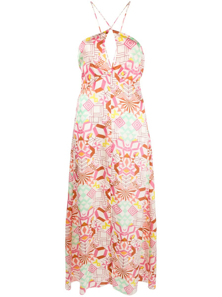  Forte Forte Geometric-pattern Midi Dress - Neutrals 