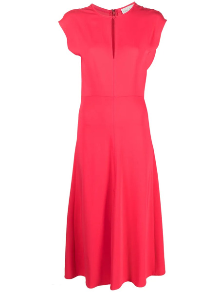  Forte Forte Keyhole-neck Flared Midi Dress - Pink 