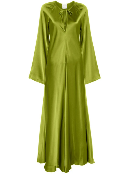  Forte Forte Keyhole-neck Silk Maxi Dress - Green 