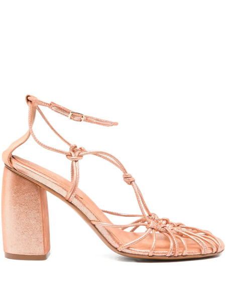  Forte Forte Knot-detail Heeled Sandals - Pink 