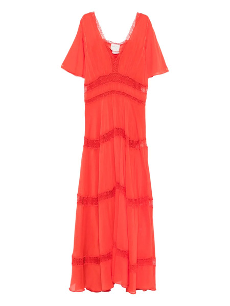 Forte Forte Lace V-neck Maxi Dress - Red 