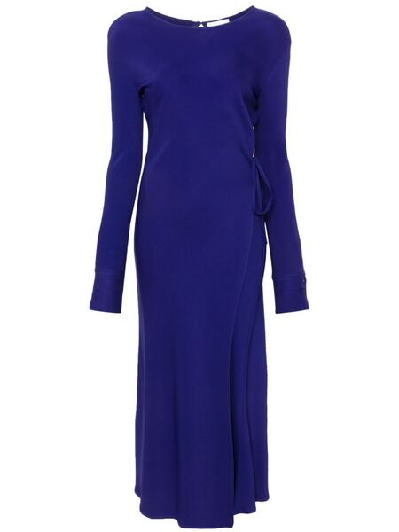  Forte Forte Long-sleeve Maxi Wrap Dress - Blue 