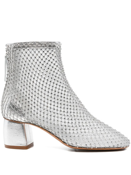  Forte Forte 60mm Embellished Mesh Boots - Grey 