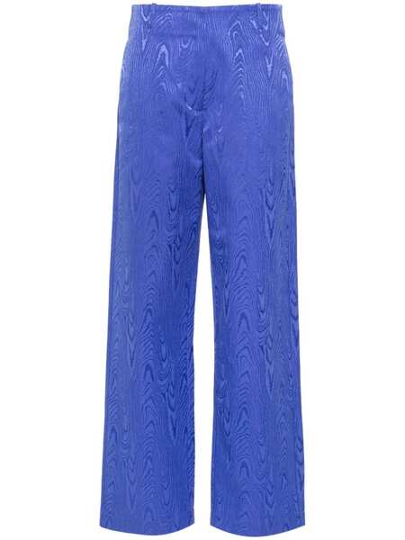  Forte Forte Moiré Straight-leg Tailored Trousers - Blue 