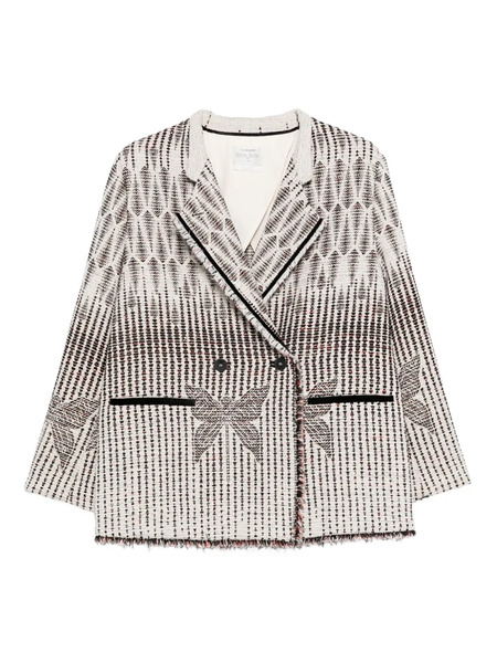  Forte Forte Patterned Fringed-trim Jacket - Neutrals 