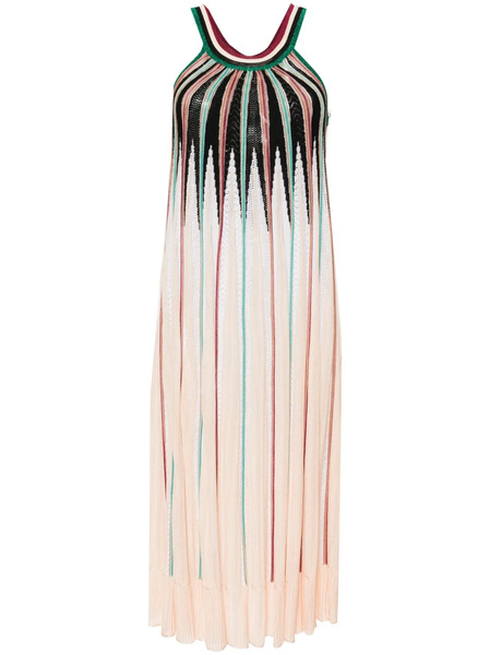  Forte Forte Patterned Intarsia-knit Midi Dress - Neutrals 