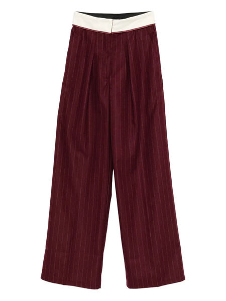  Forte Forte Pinstripe Wide-leg Trousers - Red 