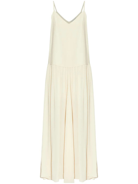  Forte Forte Pleat-detail Maxi Dress - Neutrals 