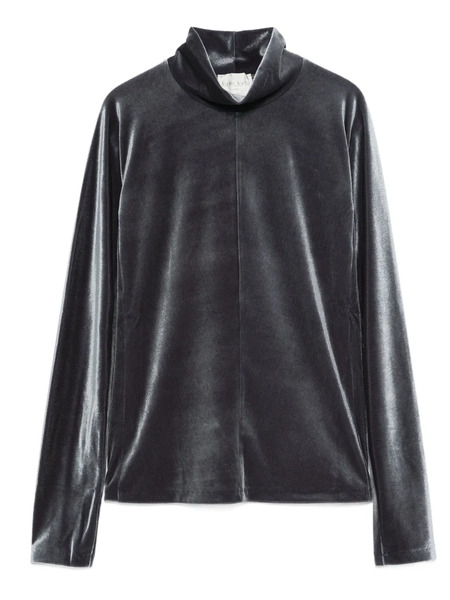  Forte Forte Roll-neck Velvet T-shirt - Black 