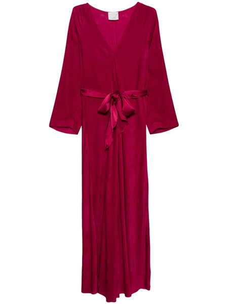  Forte Forte Sash Velvet Maxi Dress - Pink 