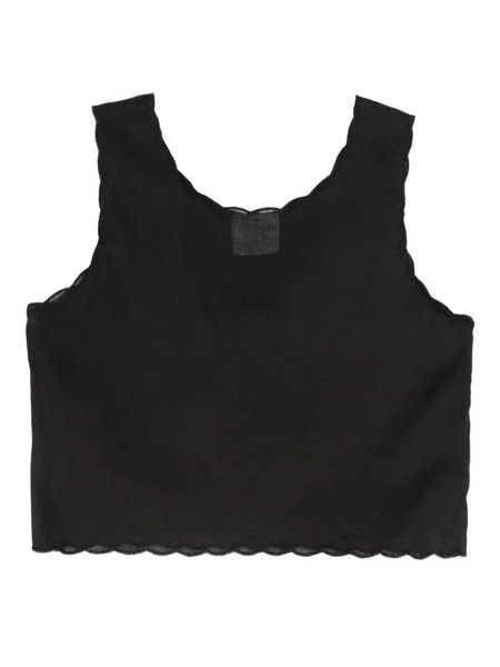  Forte Forte Scallop-trim Tank Top - Black 