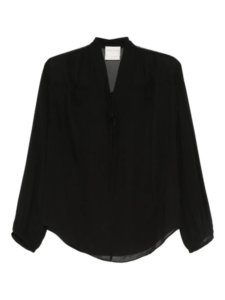  Forte Forte Sheer Blouse - Black 