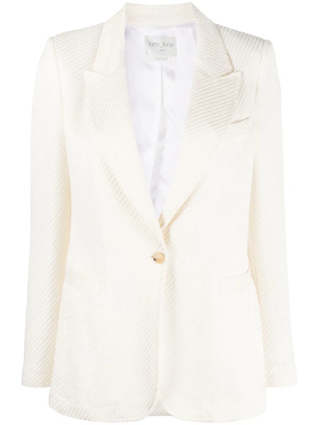  Forte Forte Single-breasted Button-fastening Blazer - White 