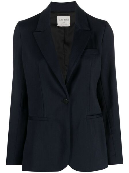  Forte Forte Single-breasted Classic-lapel Blazer - Blue 