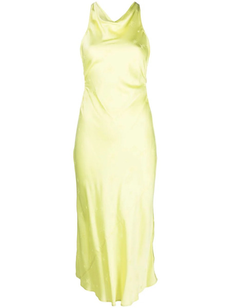  Forte Forte Star-jacquard Satin Midi Dress - Green 