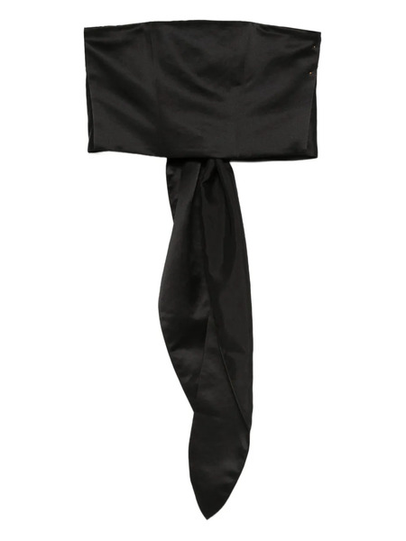  Forte Forte Tie-fastening Bandeau Top - Black 