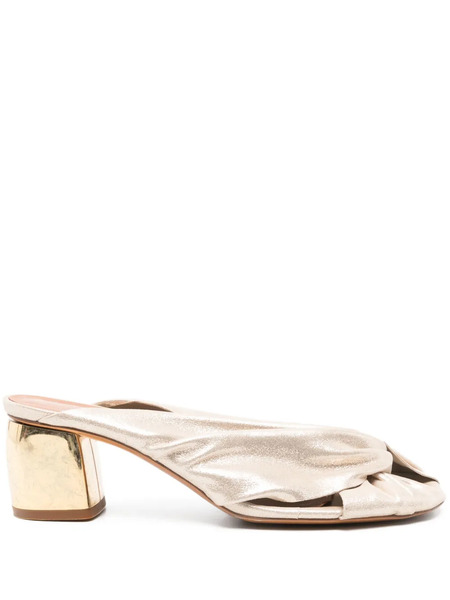  Forte Forte Twisted Block-heel Sandals - Gold 