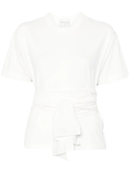  Forte Forte Wrap-detail T-shirt - White 