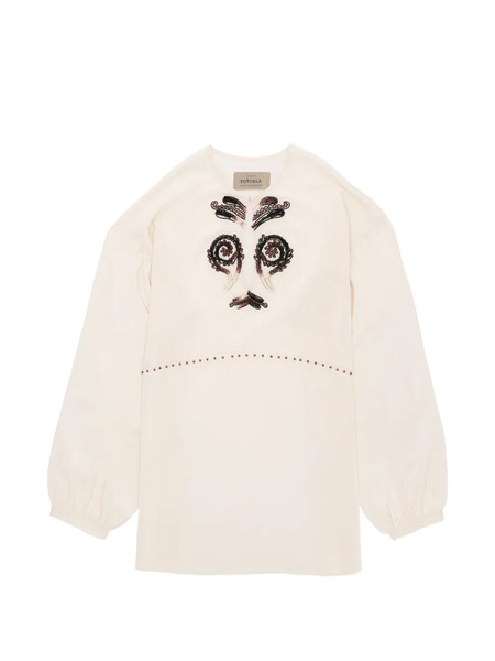  Fortela Allegras Embroidered Blouse - Neutrals 