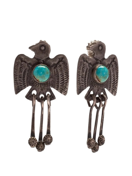  Fortela Bird Drop Earrings - Black 