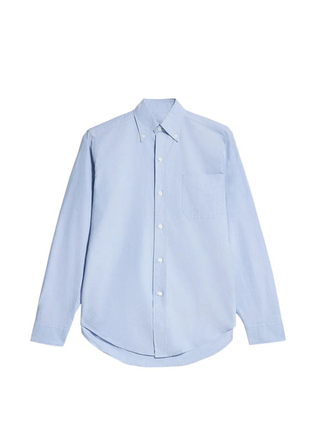  Fortela Button-down-collar Chest-pocket Shirt - Blue 