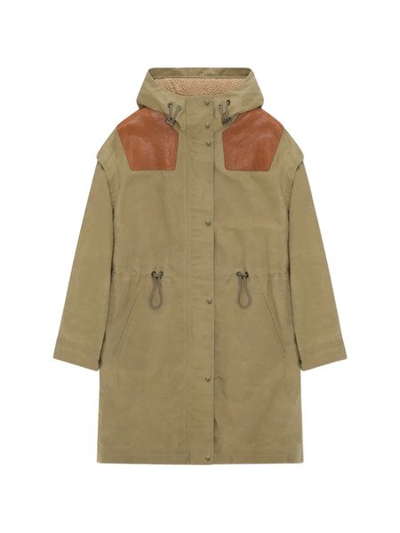  Fortela Faith Leather-inserts Parka Coat - Neutrals 