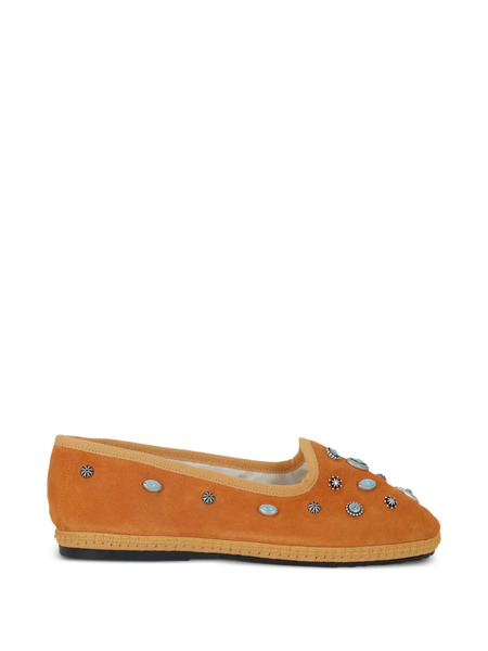  Fortela Friulan Suede Slippers - Orange 