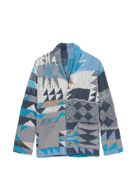  Fortela Hoppy Crochet Fringed Cardigan - Blue 