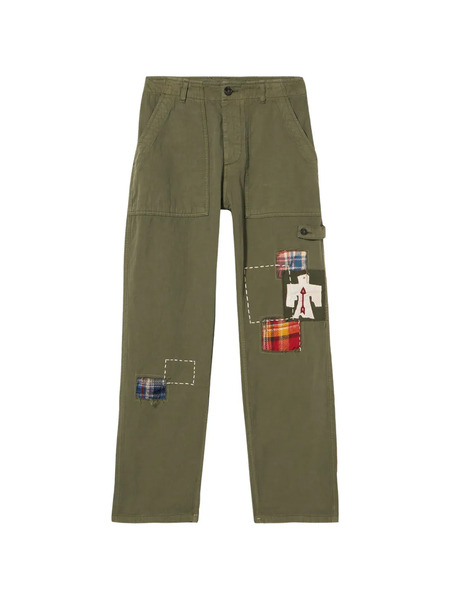  Fortela Jacey Patchwork Trousers - Green 