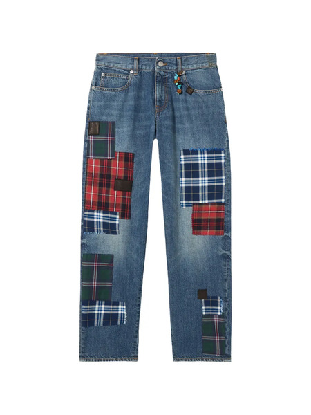  Fortela Jill Patchwork Five-pocket Jeans - Blue 