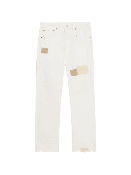  Fortela 965 John Patchwork Frayed Jeans - Neutrals 