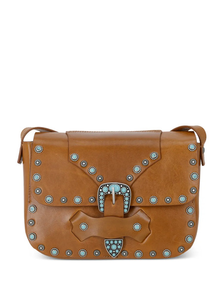  Fortela Kaya Leather Shoulder Bag - Brown 