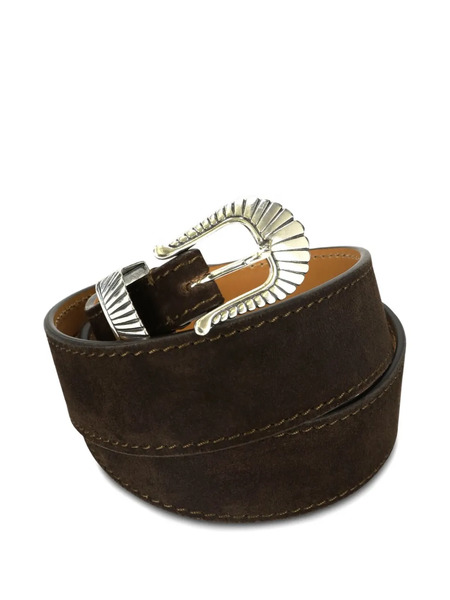  Fortela Leather Buckle Belt - Brown 