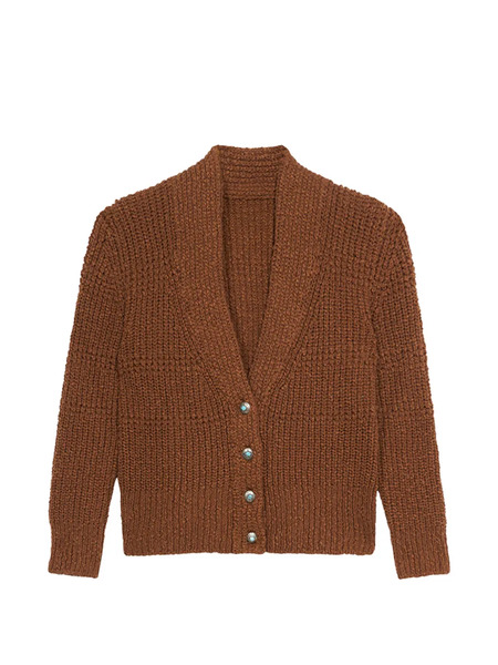  Fortela Lola Open-knit Cardigan - Brown 