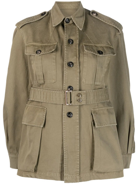  Fortela Madison Cotton Military Jacket - Green 