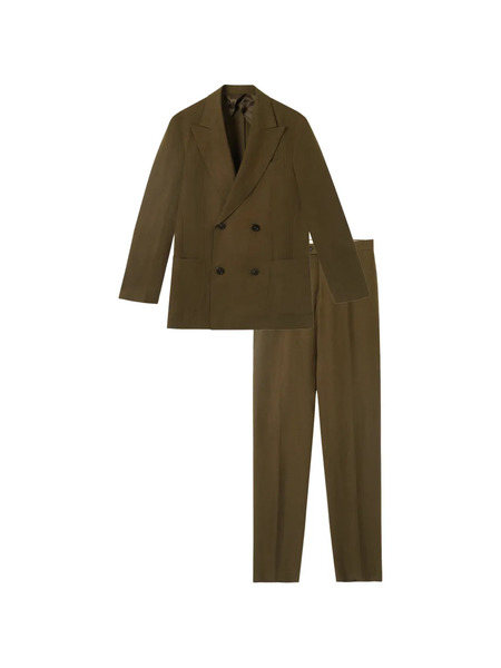  Fortela Marcello Double-breasted Patch-pocket Suit - Green 