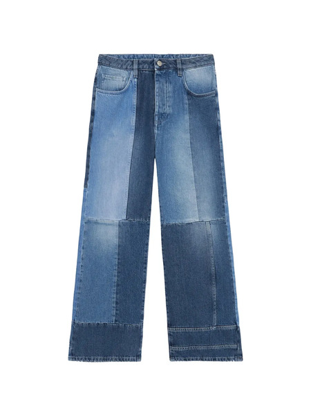  Fortela Patchwork Flared Jeans - Blue 