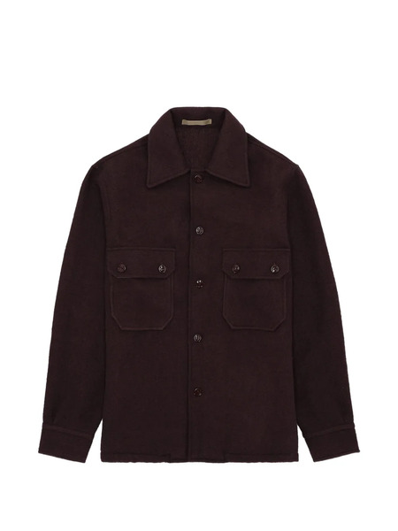  Fortela Pepper Virgin Wool Overshirt - Red 