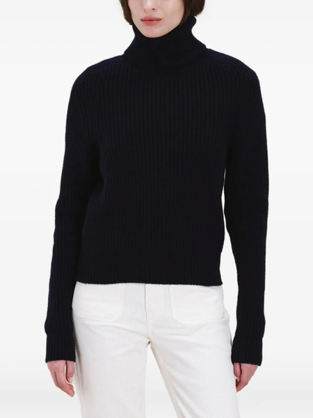  Fortela Rib-stitch Turtleneck Sweater - Blue 
