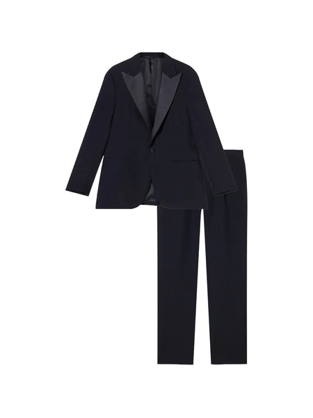  Fortela Single-breasted Satin-trim Suit - Black 