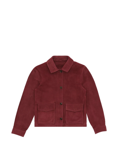  Fortela Suede Button Jacket - Red 