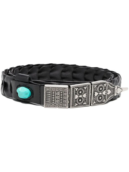  Fortela Tess Embossed-detail Belt - Black 