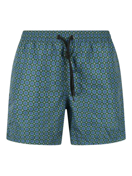  Four Fashioned Friends Patterned Swim Shorts - Blue 