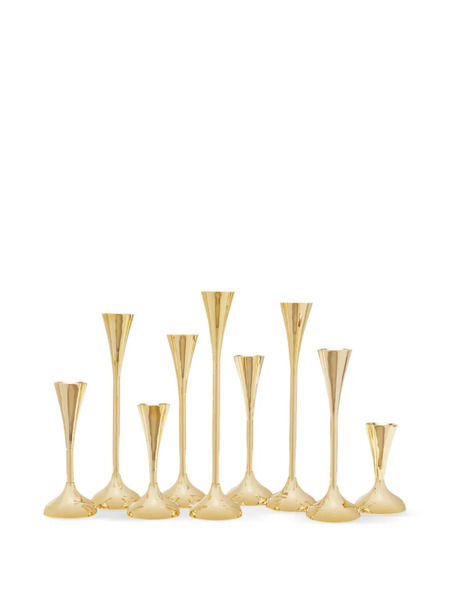  Fourth Street Drip Candlestick Holders (set Of Nine) - Gold 