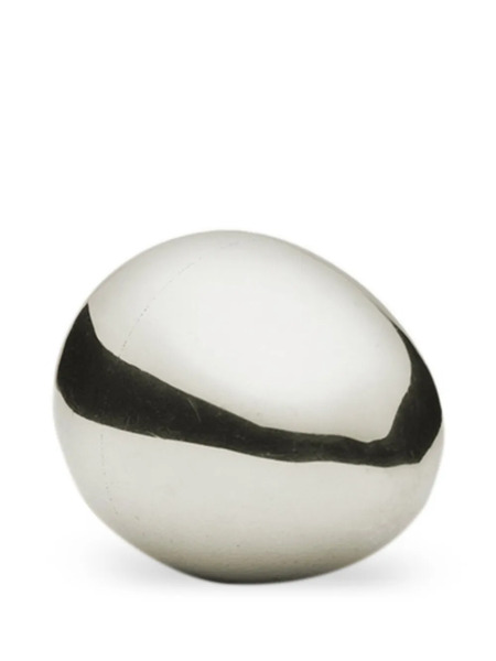  Fourth Street Polished Egg Paperweight - Silver 