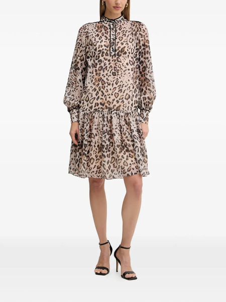  Fracomina Animal-print Mini Dress - Neutrals 