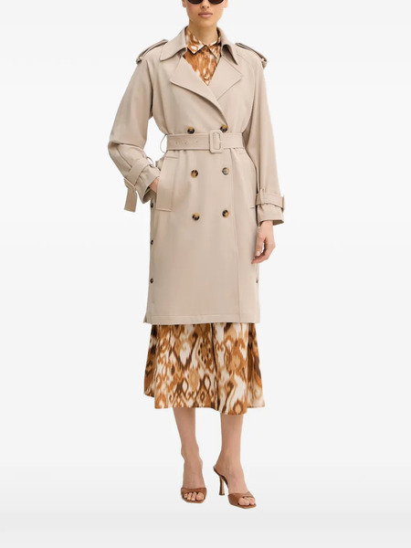  Fracomina Belted Double-breasted Trench - Neutrals 