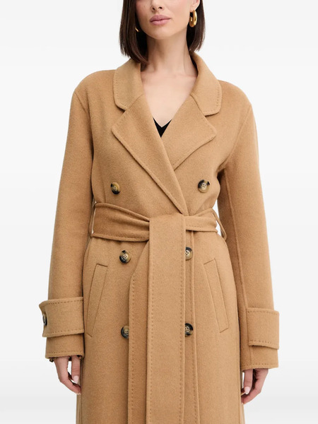  Fracomina Buttoned Belted Coat - Brown 